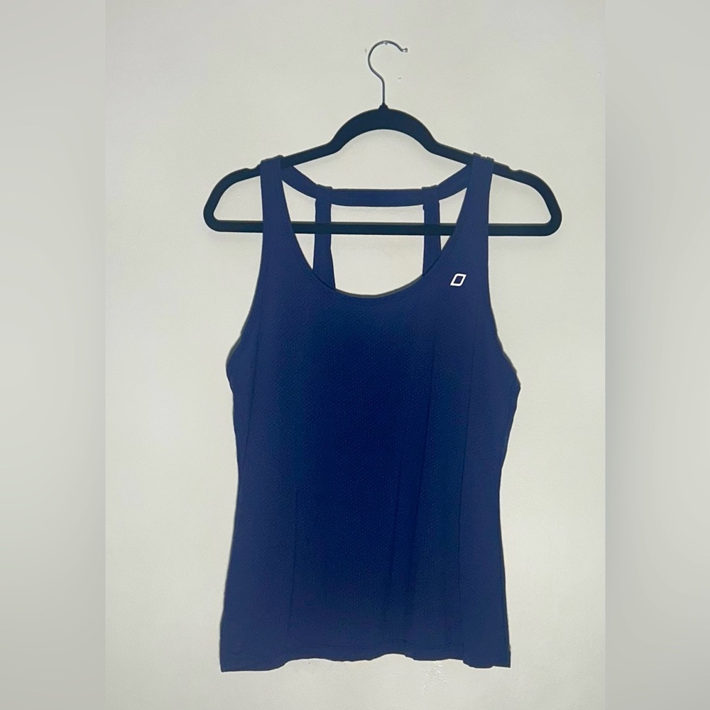 Lorna Jane Navy Blue Athletic Racerback Tank Top
